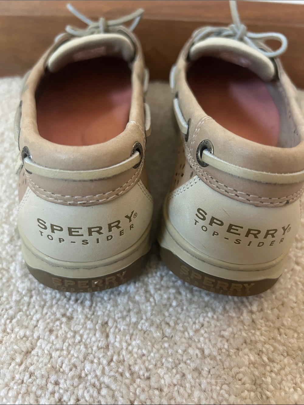 Sperry Tan Perforated Leather Classic Boat Loafers - Picture 3 of 4